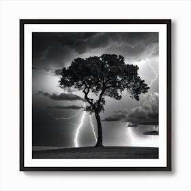 Lightning Tree 5 Art Print