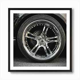 Close Up Of Chrome Wheels Art Print