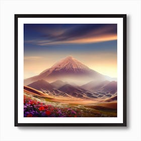 Mountain Landscape Wallpaper Art Print