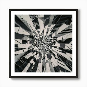 Black and White Abstract Art 54 Art Print