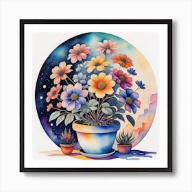 Flowers In A Pot Art Print