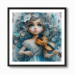 Girl With A Violin 1 Art Print