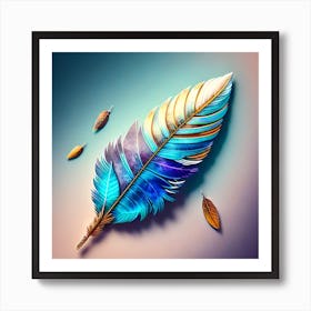 Feather Painting, Feather Painting, Feather Art, Feather Painting, Feather Art Poster