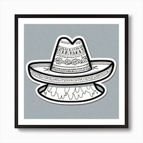 Mexico Hat Sticker 2d Cute Fantasy Dreamy Vector Illustration 2d Flat Centered By Tim Burton (30) Art Print