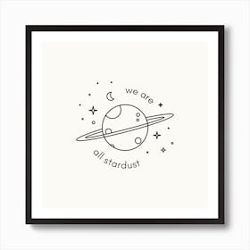 Saturn Square Art Print