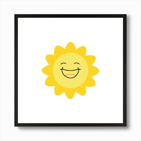 Cute sun printable art, smile sun print for Kids room, Sun poster, Kids playroom poster, Nursery sun wall art Downloadable file 6 Art Print