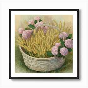 Basket Of Flowers 11 Art Print