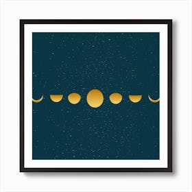 Phases Of The Moon Art Print