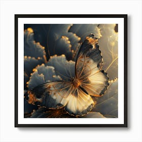 Butterfly On A Flower Art Print