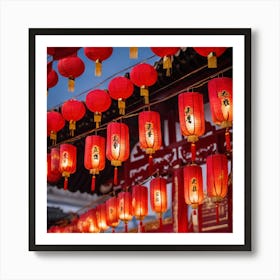 Red Lanterns Art Print