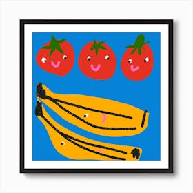 Abstract fruits Art Print
