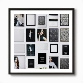 Black And White Photo Collage Art Print