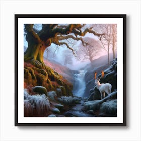 Deer In The Forest 17 Art Print