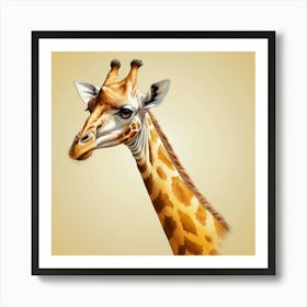 Giraffe Portrait Art Print