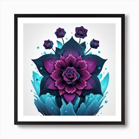 Purple Roses Art Print