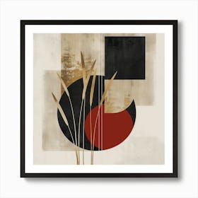 Golden Reverie: Geometry and Elegance in Harmony Art Print