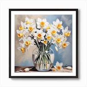 Daffodils In A Vase 10 Art Print