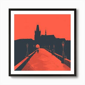 A Prague Castle Minimal Illustration 1720468325 4 Art Print