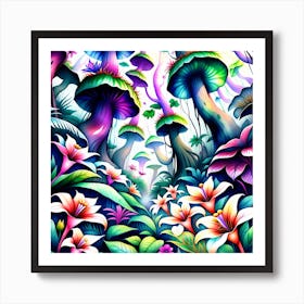 Psychedelic Forest Art Print