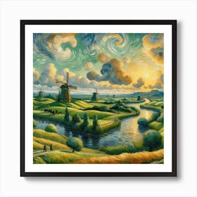 Countryside - Van Gogh Styled Art Print