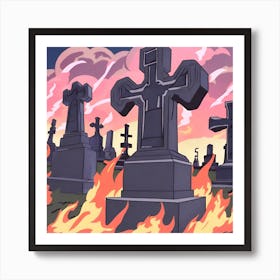 Graveyard 11 Art Print