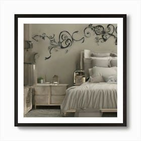 Shabby Chic Bedroom Art Print