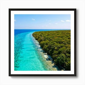 Aerial View Of A Tropical Island 9 Art Print