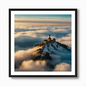 Sunrise Over The Clouds Art Print