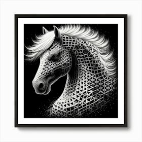 Geometric Horse Head Art Print