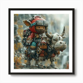 Robot Cowboy Art Print