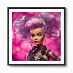 Punk Tattoo Barbie 1 Art Print