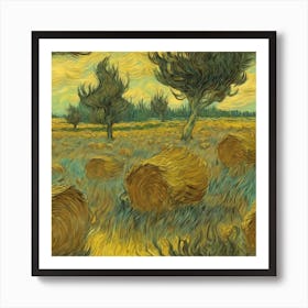 Field Of Hay 1 Art Print