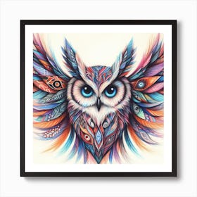 Owl Painting 2 Art Print