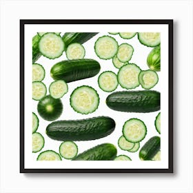 Cucumber As A Frame (73) Art Print