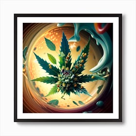 Cannabis Flower evolved Art Print