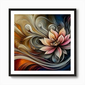 Abstract Flower Painting 10 Art Print