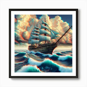 Ship In The Ocean 1 Art Print