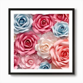 magnificent cute bouquet of roses Art Print