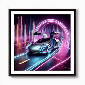 Futuristic Car 3 Art Print