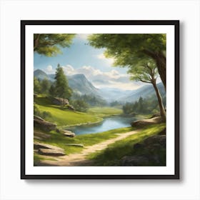 Landscape Painting 29 Art Print