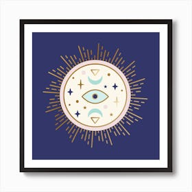 Sun With An Eye Art Print