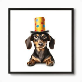 Dachshund In A Hat Art Print