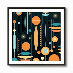 Retro Space Art Print