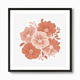 Pink Flowers 10 Art Print