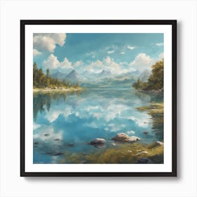 Lake In The Mountains Art Print