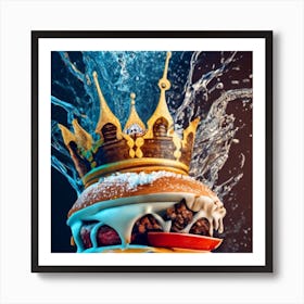 Hamburger Royal And Vegetables Art Print