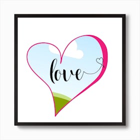 Love from the heart Art Print