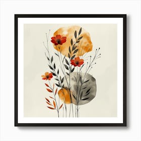 Watercolor Flower Painting Art Print