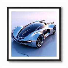 Futuristic Car 3D art print Art Print