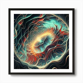 Interstellar laser light line pattern abstract art 1 Art Print